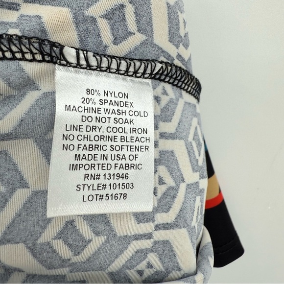 Jude Connally Lexi Dress V-Neck 3/4 Sleeve Hexigon Geo Black Size M - Picture 5 of 9